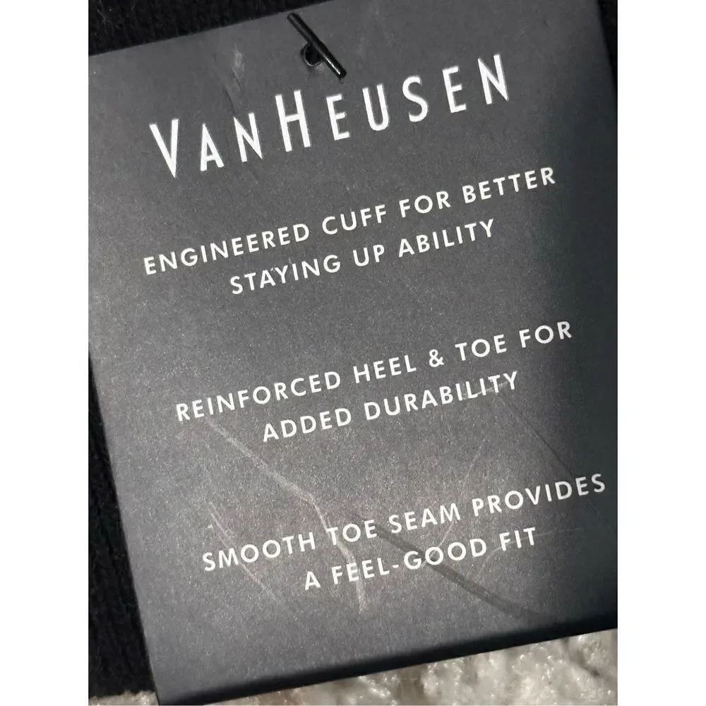 New with tags Van Heusen‎ Mens Black Dress Socks Size 6-12.5 black